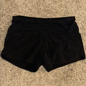 Lululemon Athletica Black Athletic Shorts Lightweight Elastic Waist